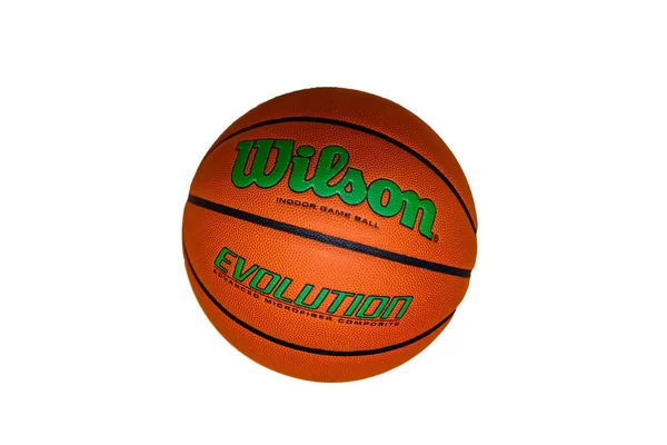 Lviv Ukrayna Nisan 2023 Wilson Evolution Indoor Game Basketball — Stok fotoğraf