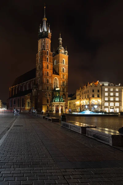 Krakow Poland October 2019 Mary Basilica Church Our Lady Assumed — Stock Photo, Image