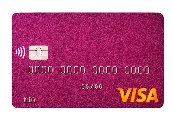 Kyjev Ukrajina Duben 2021 Visa Card Closeup Design Purpose — Stock fotografie