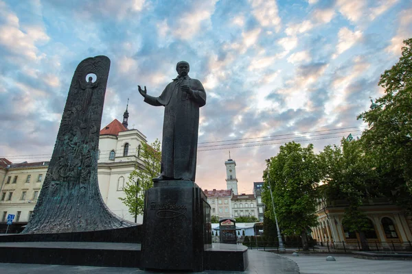 Lviv Ucrania Mayo 2023 Monumento Taras Shevchenko Lviv — Foto de Stock