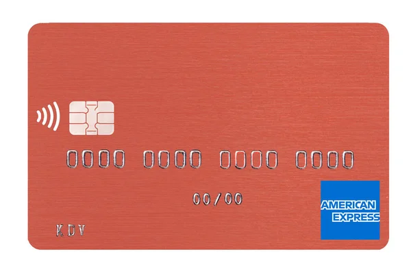 우크라이나 키예프 2023 American Express Credit Debit Card Closeup Design — 스톡 사진