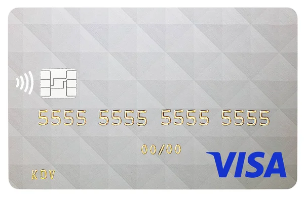 Kyiv Ukraine April 2021 Visa Card Closeup Design Purpose — Stock Photo, Image
