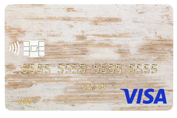 Kyjev Ukrajina Duben 2021 Visa Card Closeup Design Purpose — Stock fotografie