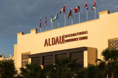 Hurghada, Mısır - 4 Ekim 2019: ALDAU Uluslararası Konferans Merkezi