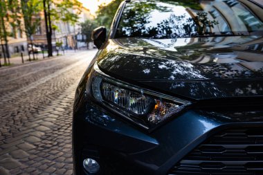 Arabanın önü kapalı, tasarım amaçlı farlar, araba duvar kâğıdı.