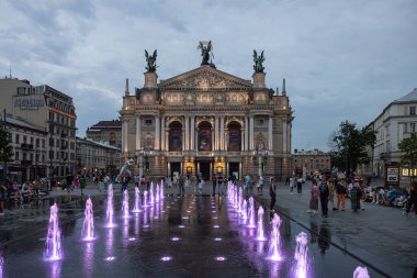 Lviv, Ukrayna - 12 Temmuz 2023: Lviv Ulusal Operası