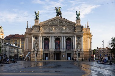 Lviv, Ukraine - July 13, 2023: Lviv National Opera in Lviv, Ukraine