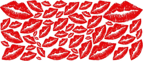 Red Lipstick Kisses White Background Design Purpose — Stock Photo, Image