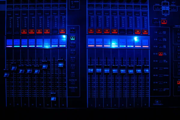 Closeup Sound Control Panel Design Purpose — Stock Photo, Image