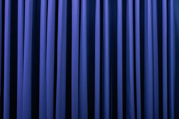 シアターの青いカーテン テクスチャされた背景 — ストック写真