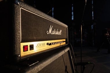 Milton Keynes, İngiltere - 29 Eylül 2023: Marshall amplifikatörü