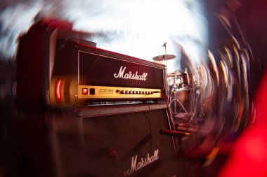 Milton Keynes, İngiltere - 29 Eylül 2023: Marshall amplifikatörü