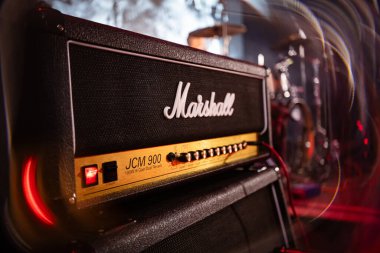 Milton Keynes, İngiltere - 29 Eylül 2023: Marshall amplifikatörü