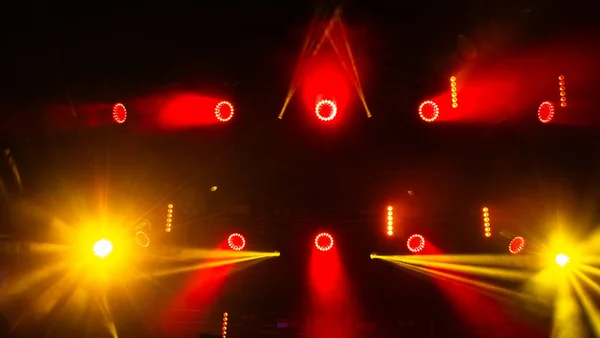 Colorful Concert Lights Empty Stage Design Purpose — Stok fotoğraf