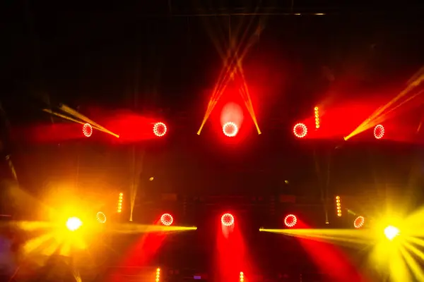 Colorful Concert Lights Empty Stage Design Purpose — Fotografia de Stock