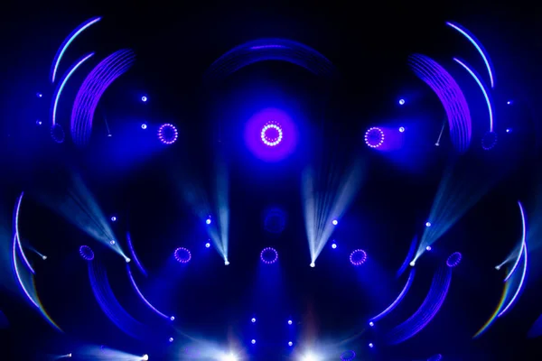 Colorful Concert Lights Empty Stage Design Purpose — Foto Stock