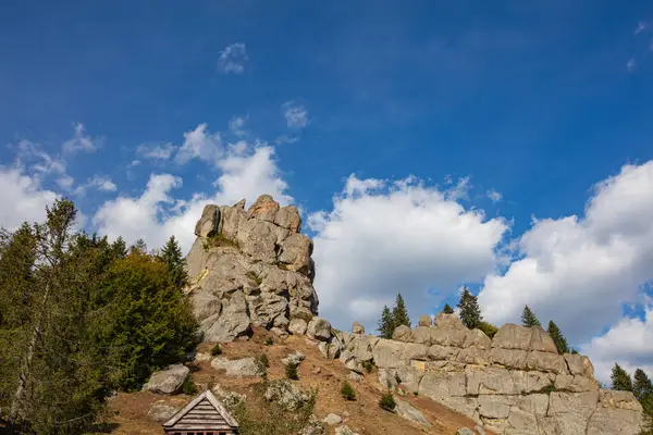 Fortaleza Tustán Monumento Arqueológico Natural Importancia Nacional Urych Ucrania —  Fotos de Stock