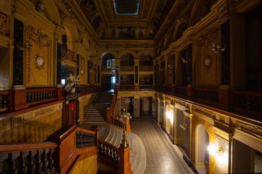 Lviv, Ukrayna - 10 Ekim 2023: Lviv Ulusal Opera İçişleri