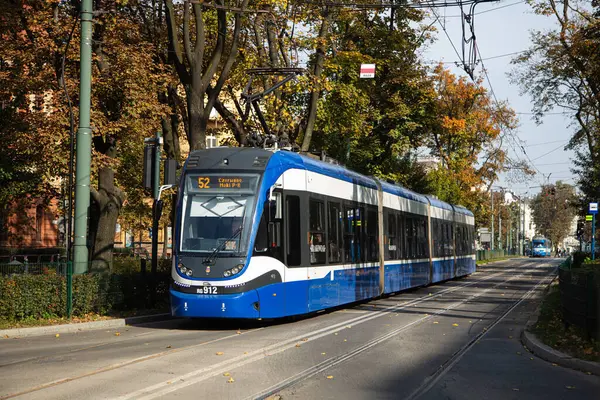 stock image Krakow, Poland - October 10, 2018: Tram in Krakow