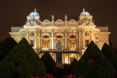 Krakow, Polonya - 9 Ekim 2018: Juliusz Slowacki Tiyatrosu, Krakow, Polonya