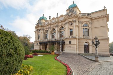 Krakow, Polonya - 9 Ekim 2018: Juliusz Slowacki Tiyatrosu, Krakow, Polonya