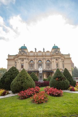 Krakow, Polonya - 9 Ekim 2018: Juliusz Slowacki Tiyatrosu, Krakow, Polonya