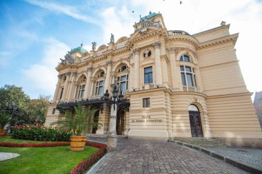 Krakow, Polonya - 9 Ekim 2018: Juliusz Slowacki Tiyatrosu, Krakow, Polonya
