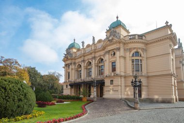 Krakow, Polonya - 9 Ekim 2018: Juliusz Slowacki Tiyatrosu, Krakow, Polonya