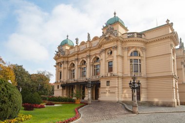 Krakow, Polonya - 9 Ekim 2018: Juliusz Slowacki Tiyatrosu, Krakow, Polonya