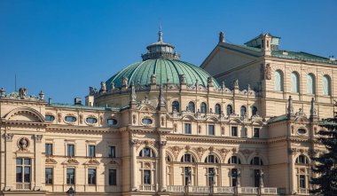 Krakow, Polonya - 9 Ekim 2018: Juliusz Slowacki Tiyatrosu, Krakow, Polonya