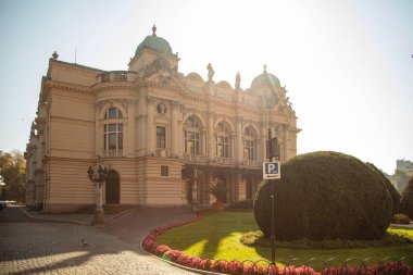 Krakow, Polonya - 9 Ekim 2018: Juliusz Slowacki Tiyatrosu, Krakow, Polonya