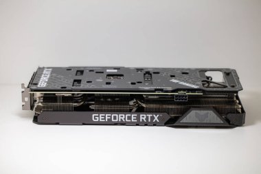 Lviv, Ukrayna - 4 Kasım 2023: ASUS TUF Oyun grafik kartı GeForce RTX 3060