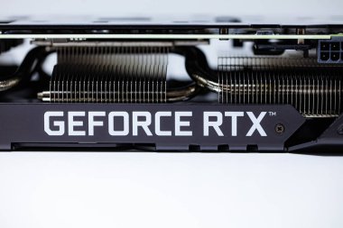 Lviv, Ukrayna - 4 Kasım 2023: ASUS TUF Oyun grafik kartı GeForce RTX 3060