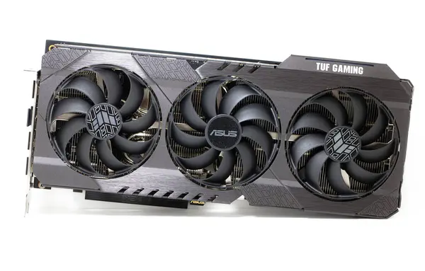 stock image Lviv, Ukraine - November 4, 2023: ASUS TUF Gaming graphics card GeForce RTX 3060