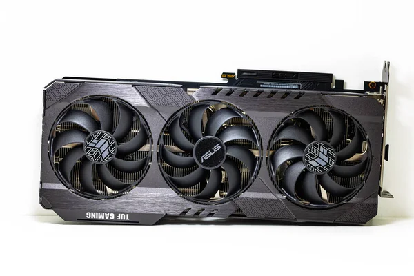 stock image Lviv, Ukraine - November 4, 2023: ASUS TUF Gaming graphics card GeForce RTX 3060