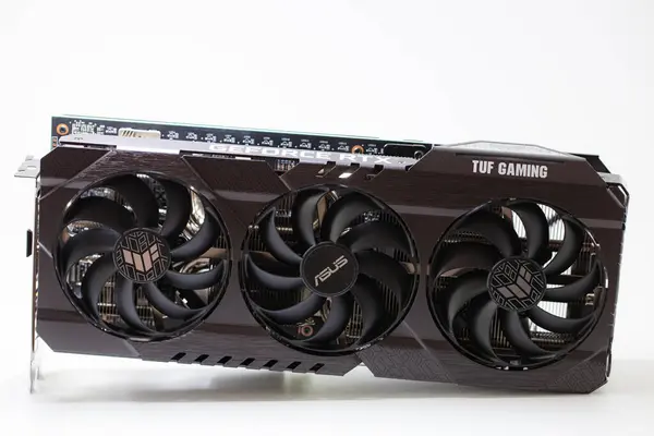 stock image Lviv, Ukraine - November 4, 2023: ASUS TUF Gaming graphics card GeForce RTX 3060