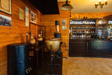 Boryslav, Ukrayna - Temmuz 2021: Johan Zeh 'in Boryslav' daki eczane müzesi