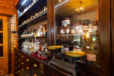 Boryslav, Ukrayna - Temmuz 2021: Johan Zeh 'in Boryslav' daki eczane müzesi