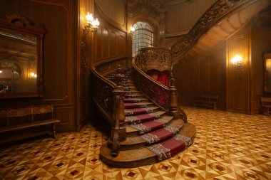 Lviv, Ukrayna - 27 Mart 2024: Lviv Bilim Adamları Evi (eski soylu kumarhane))