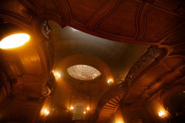 Lviv, Ukraine - March 27, 2024: Interior of Lviv House of Scientists (former noble casino) clipart
