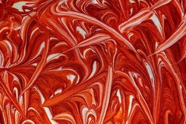 Tasarım amacı için kırmızı sıvı metalik boya dokulu arkaplan