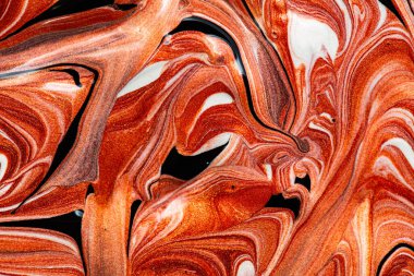 Tasarım amacı için kırmızı sıvı metalik boya dokulu arkaplan