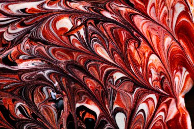 Tasarım amacı için kırmızı sıvı metalik boya dokulu arkaplan