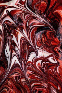 Tasarım amacı için kırmızı sıvı metalik boya dokulu arkaplan