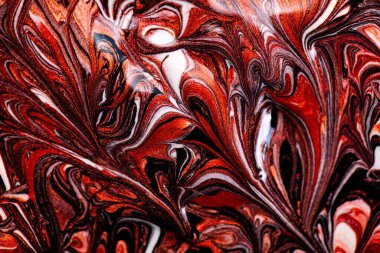 Tasarım amacı için kırmızı sıvı metalik boya dokulu arkaplan