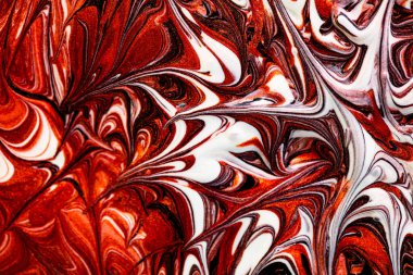 Tasarım amacı için kırmızı sıvı metalik boya dokulu arkaplan