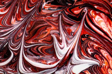 Tasarım amacı için kırmızı sıvı metalik boya dokulu arkaplan