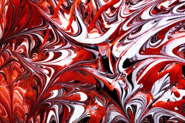 Tasarım amacı için kırmızı sıvı metalik boya dokulu arkaplan