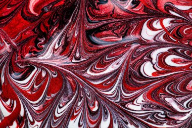 Tasarım amacı için kırmızı sıvı metalik boya dokulu arkaplan