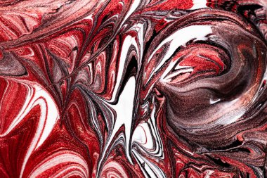 Tasarım amacı için kırmızı sıvı metalik boya dokulu arkaplan